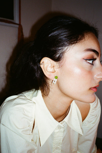 Green earrings