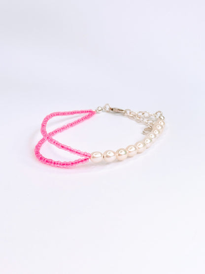 Neon pearl bracelet